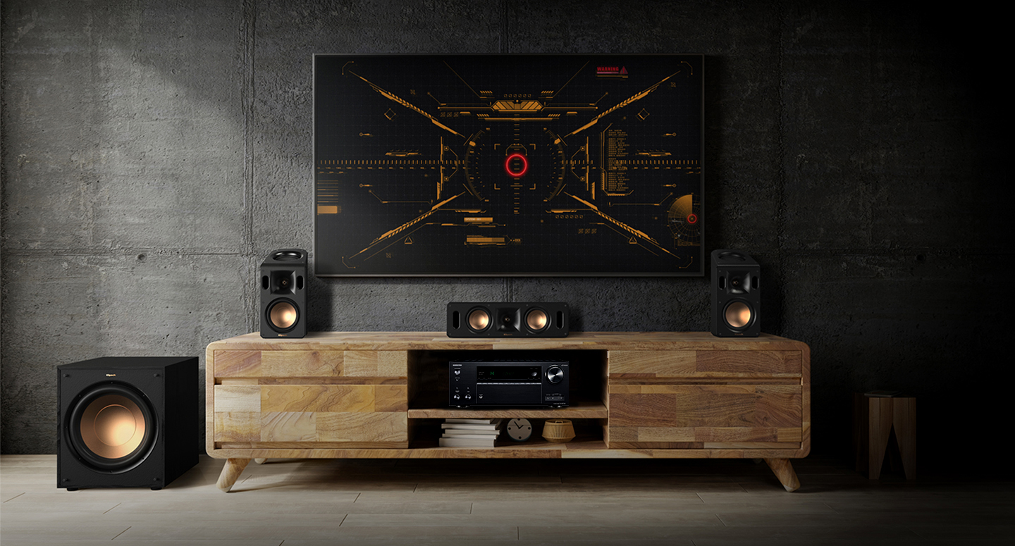 Onkyo TXNR7100 with home theater system 1