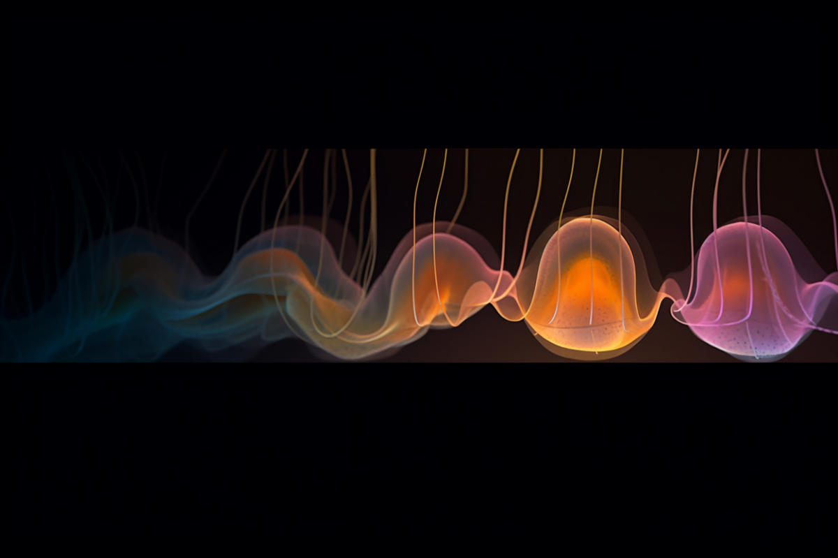 Effetto Surround Rappresentazione astratta di onde sonore per sistema audio invisibile ed immersivo